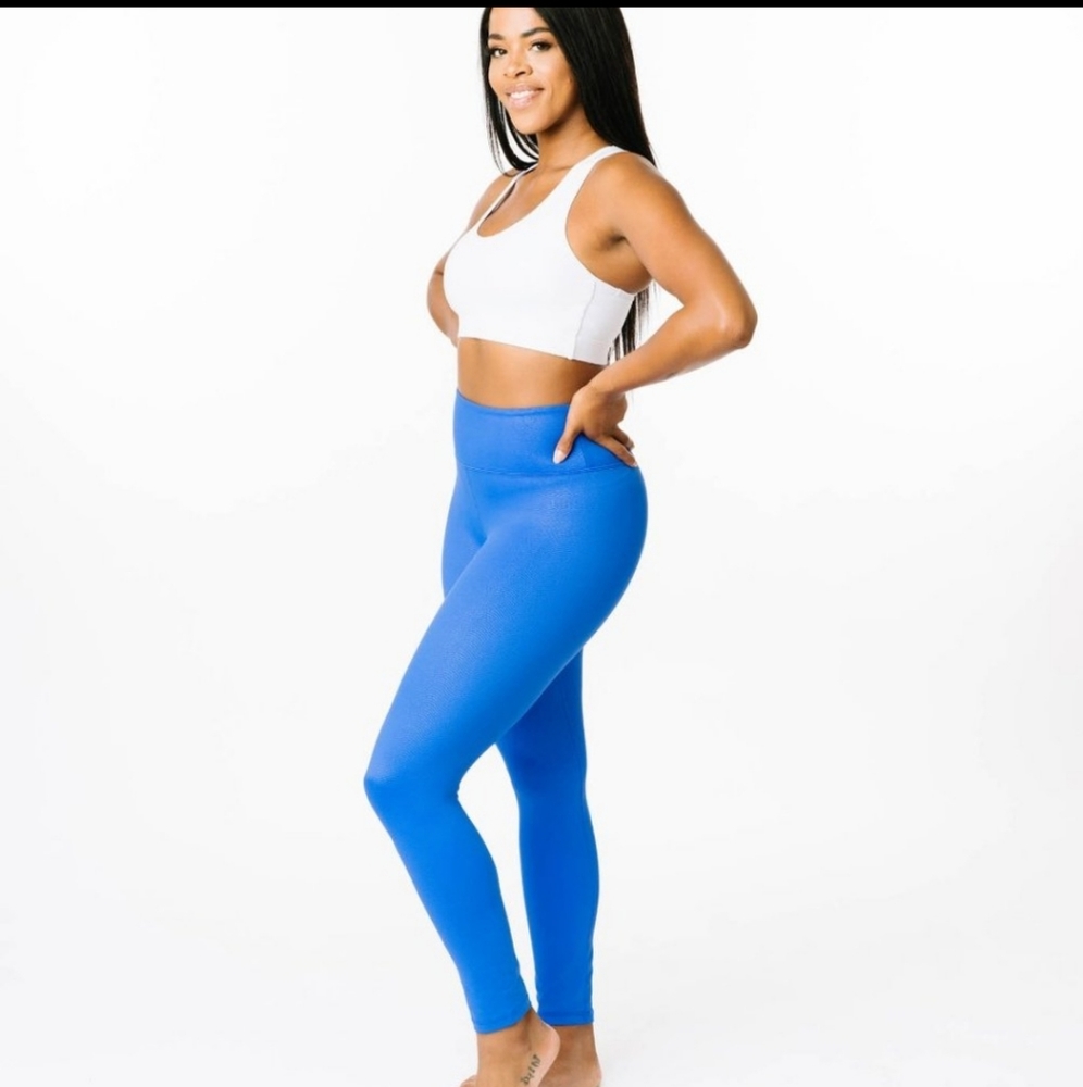 Zyia Royal Blue Vibrations Light n Tight Leggings